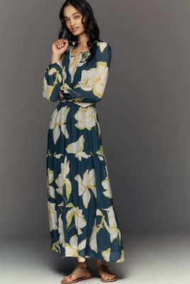 sachin and babi light blue dress Merlot Coast Crepe Pencil Dress With Chiffon Top