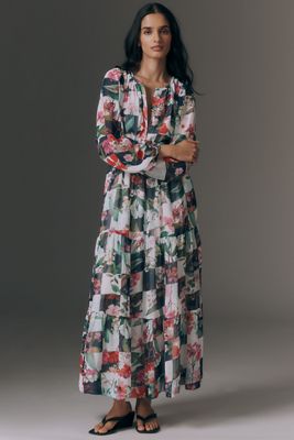 Kachel Becky Floral Long-Sleeve Maxi Dress | Anthropologie UK