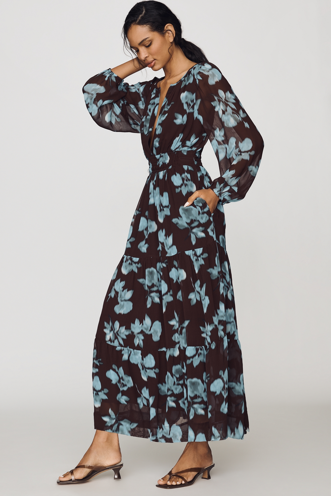 Somerset Maxi Dress: Long-Sleeve Chiffon Edition