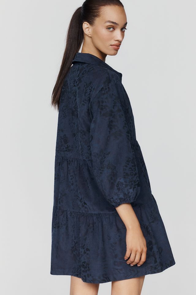 Maeve Bettina Corduroy Tiered Mini Shirtdress #1