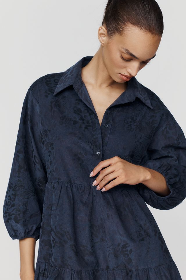 Maeve Bettina Corduroy Tiered Mini Shirtdress #2