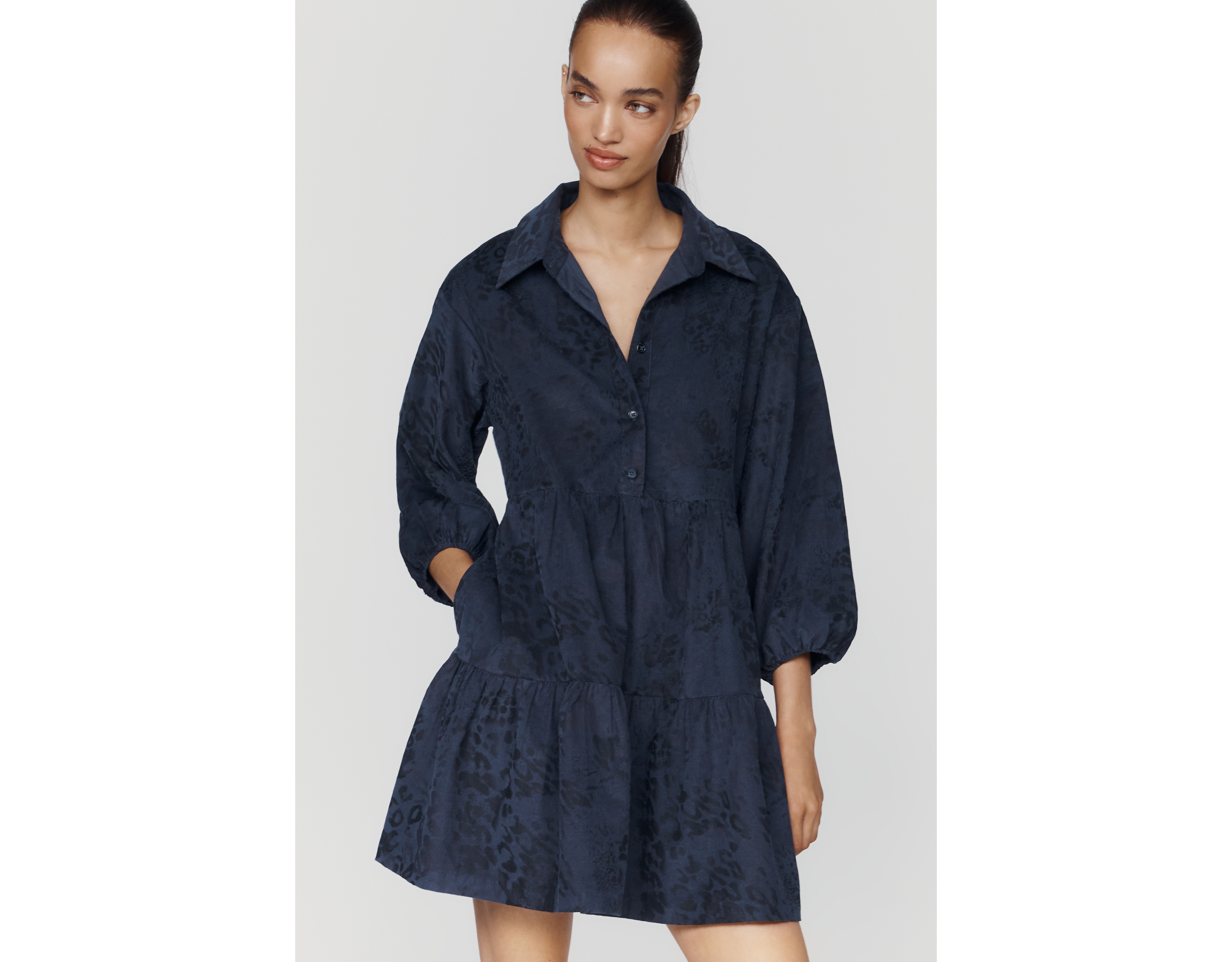 Maeve Bettina 100% Cotton Corduroy Mini Shirtdress