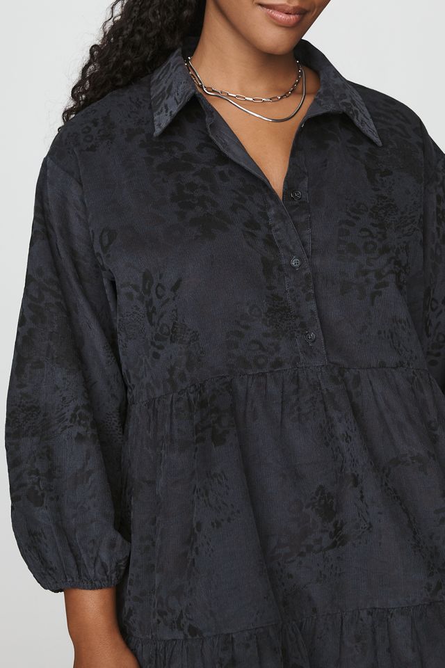 Maeve Bettina Corduroy Tiered Mini Shirtdress #5