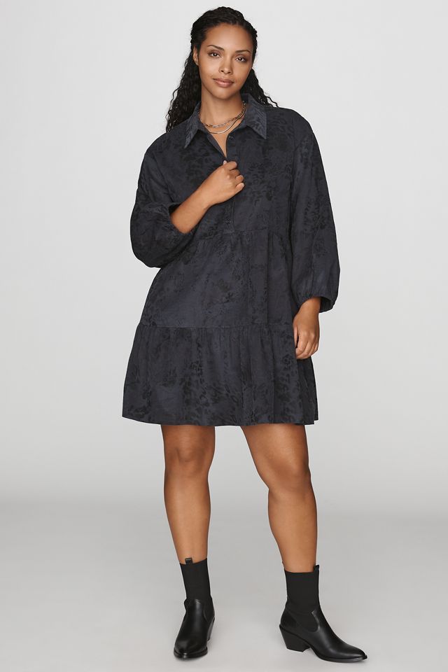 Maeve Bettina Corduroy Tiered Mini Shirtdress #6