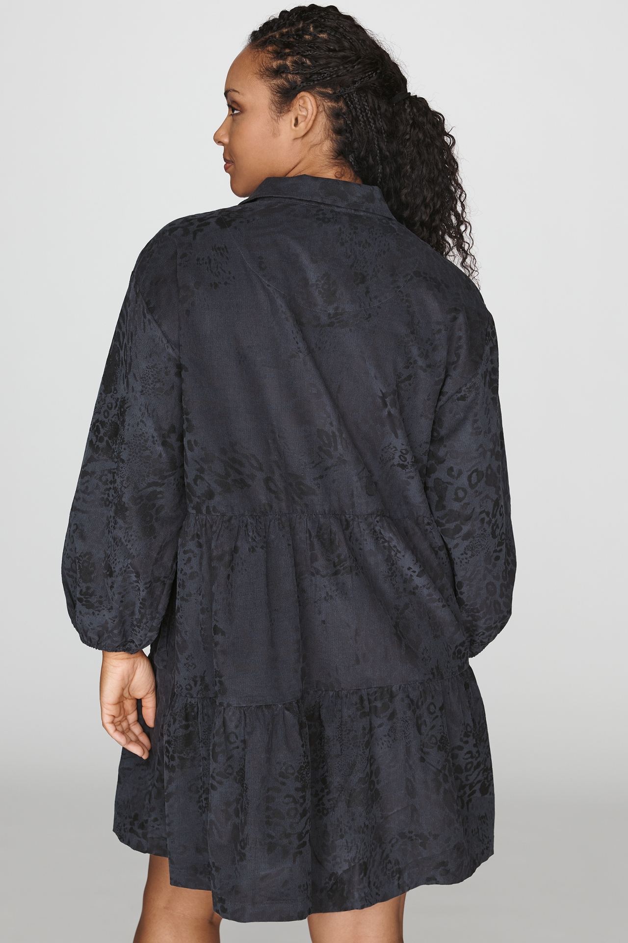 Maeve Bettina Corduroy Tiered Mini Shirtdress