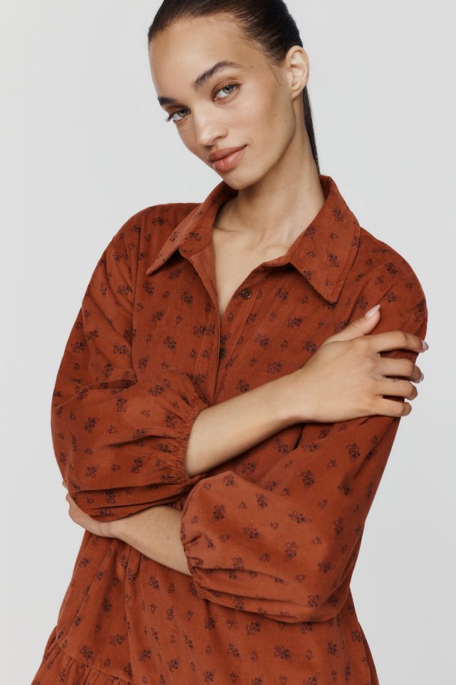 Maeve Bettina 100% Cotton Corduroy Mini Shirtdress #2