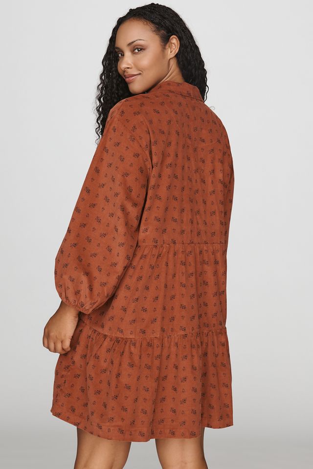 Maeve Bettina 100% Cotton Corduroy Mini Shirtdress #6