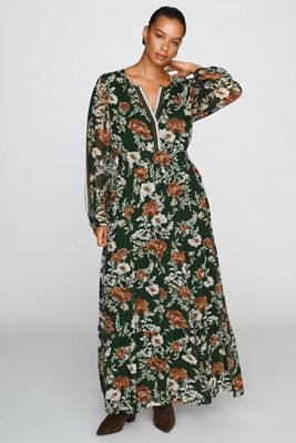 Somerset Maxi Dress: Long-Sleeve Chiffon Edition