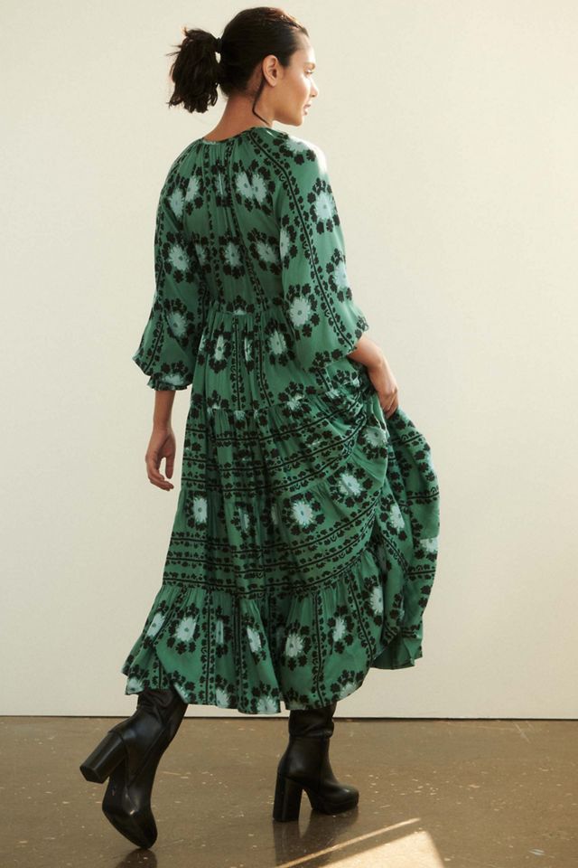 Emerald Midi Dress | Anthropologie