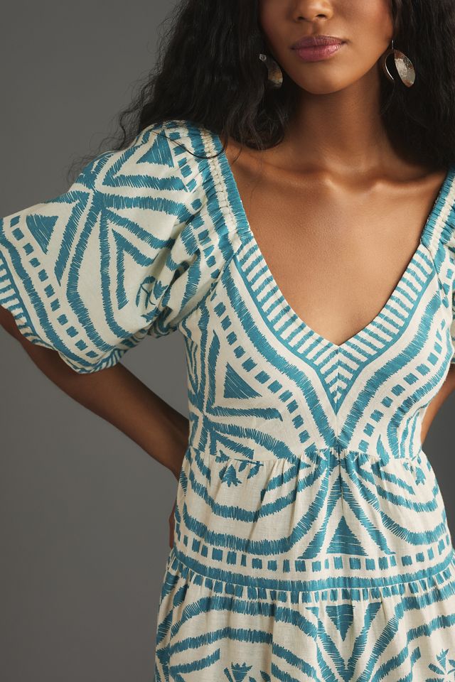 Omika Ila Short-Sleeve V-Neck Mini Dress #3