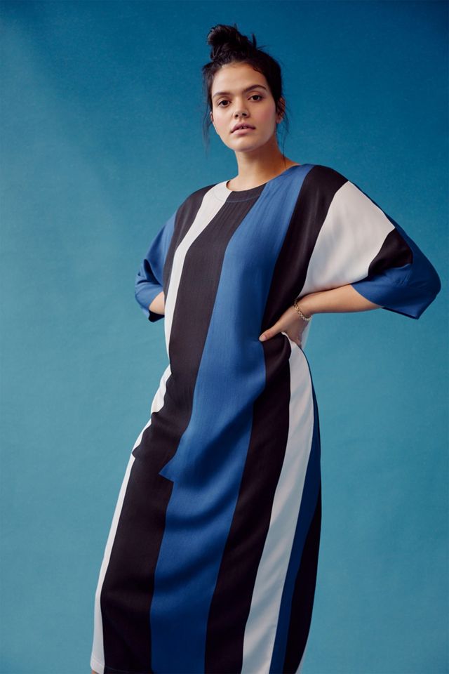 Peter Som for Anthropologie Calanthe Striped Maxi Dress #7