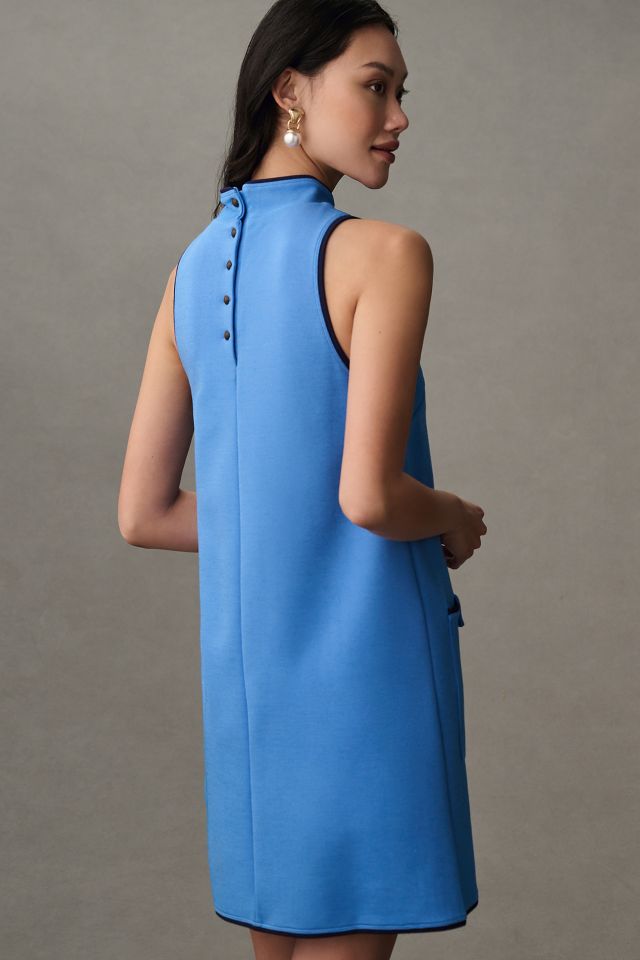 Maeve Sleeveless Mock-Neck Mini Shirt Dress #1