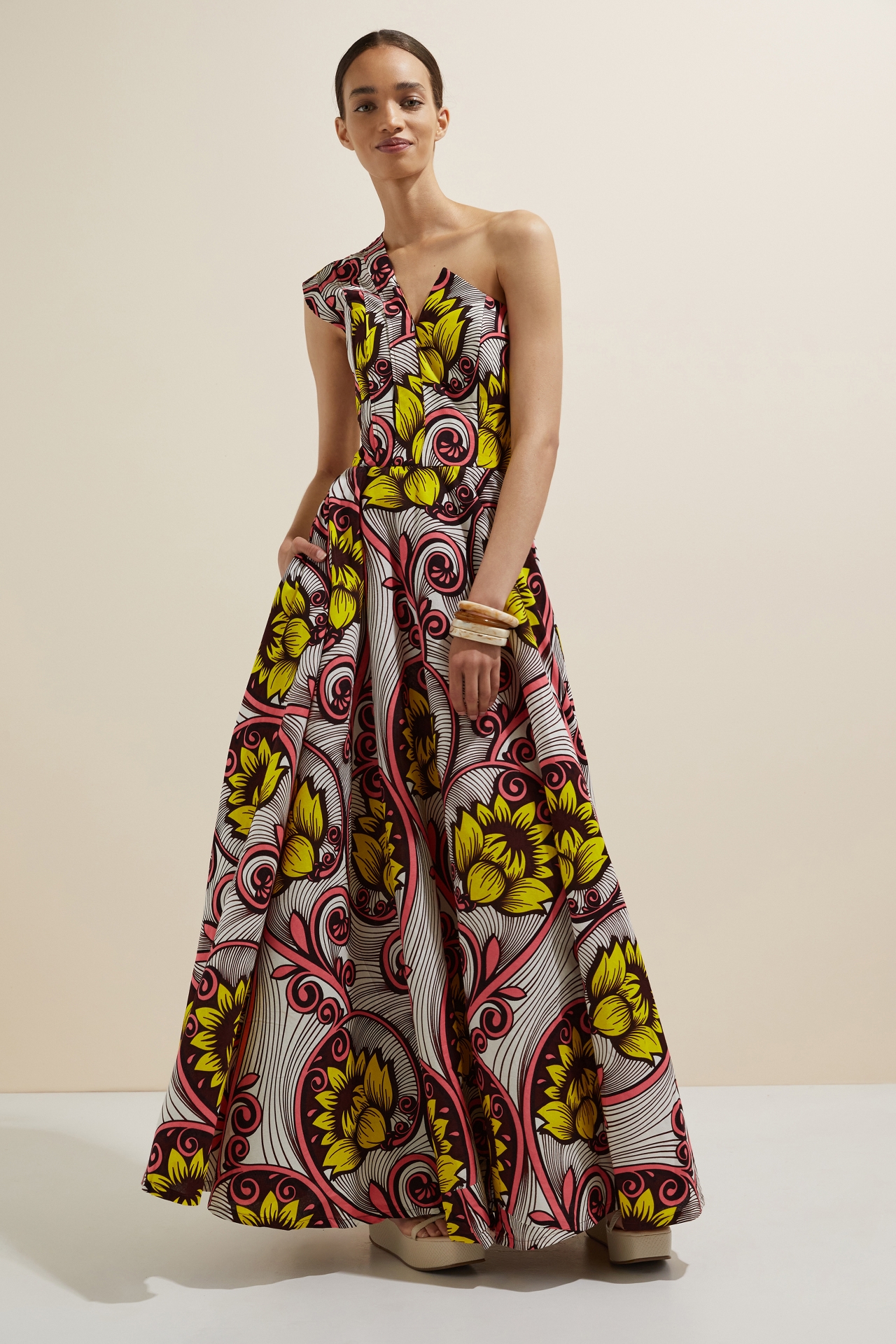 SIKA One-Shoulder Maxi Dress