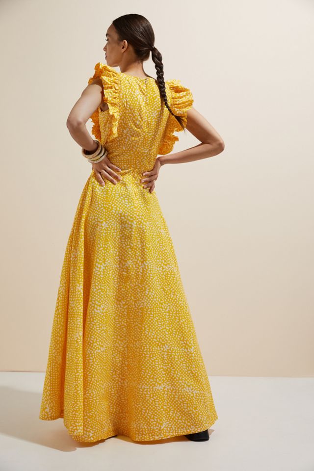 SIKA Marigold Ruffled Maxi Dress #2