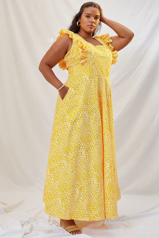 SIKA Marigold Ruffled Maxi Dress #3