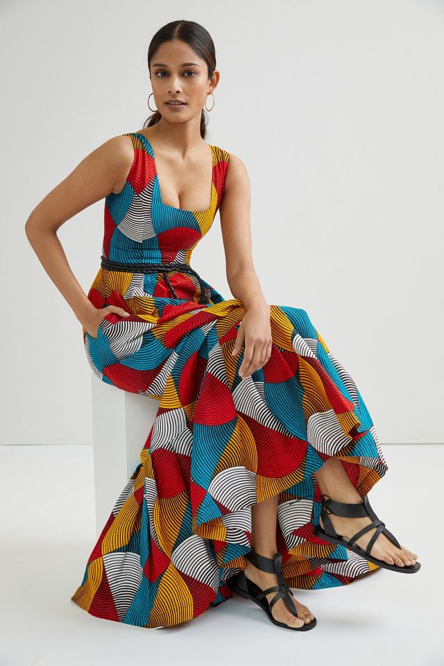 SIKA Geometric Maxi Dress | Anthropologie