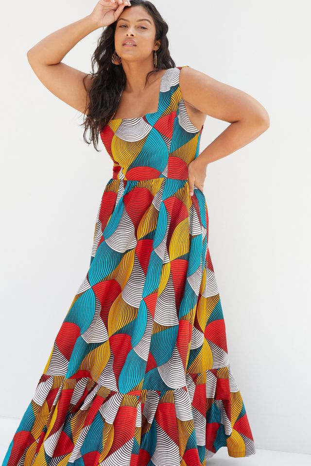 SIKA Geometric Maxi Dress | Anthropologie