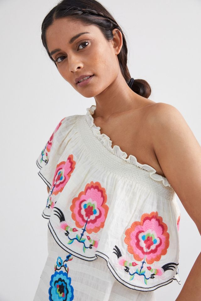 Plenty by Tracy Reese Embroidered One-Shoulder Maxi Dress #1