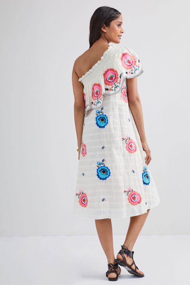 Plenty by Tracy Reese Embroidered One-Shoulder Maxi Dress #2