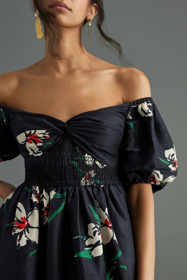 tracy reese off the shoulder dress Plenty by Tracy Reese Off-The-Shoulder Tie-Front Midi Dress