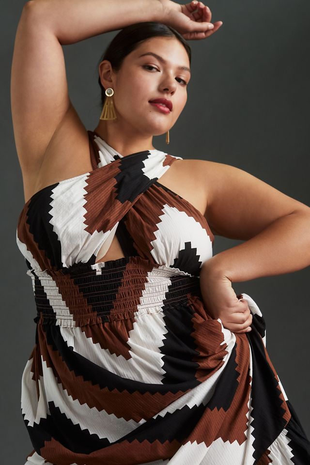 Plenty by Tracy Reese Printed Halter Maxi Dress #8