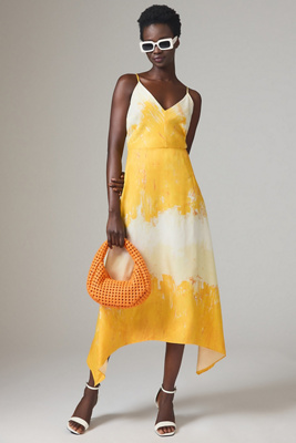 Hope for Flowers by Tracy Reese V-Neck Asymmetrical Slip Dress