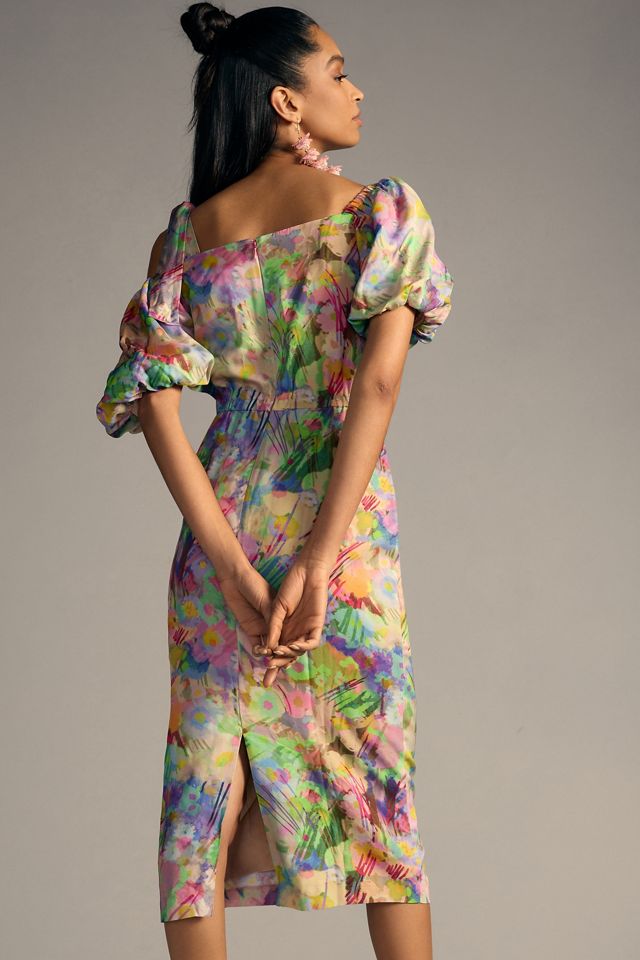 Plenty by Tracy Reese One-Shoulder Puff-Sleeve Dress #2