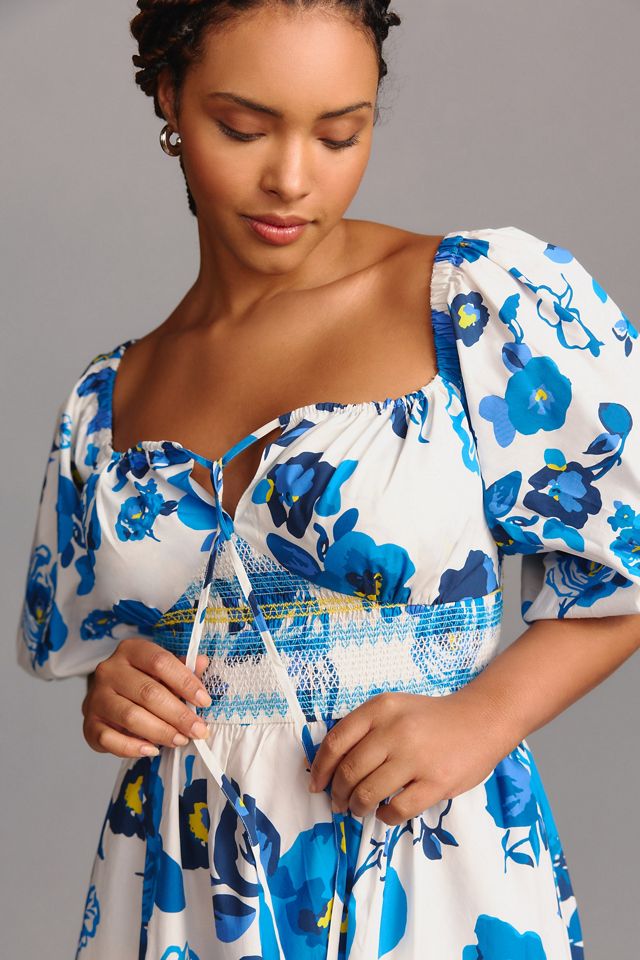 tracy reese off shoulder dress Plenty by Tracy Reese Off-The-Shoulder Puff-Sleeve Smocked Dress