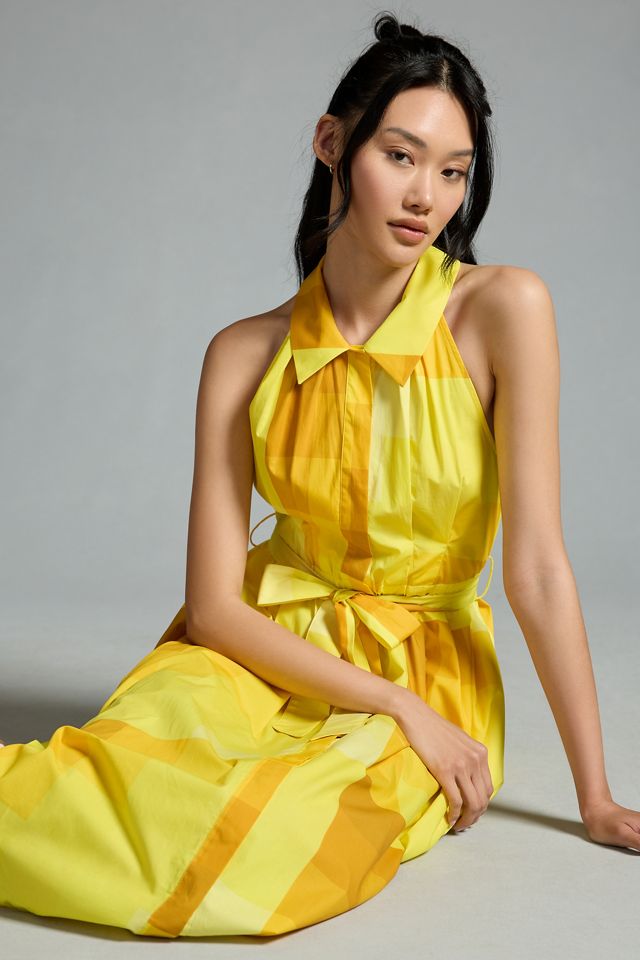 halter gown dresses LAPOINTE Satin Halter Gown main image 0