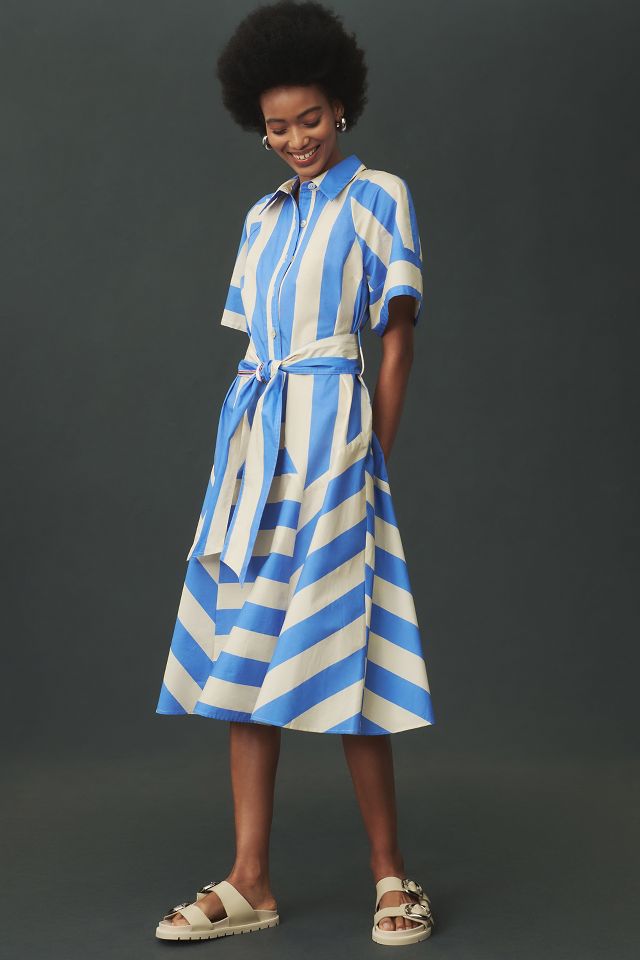 Plenty by Tracy Reese Short-Sleeve Tie-Waist Midi Dress