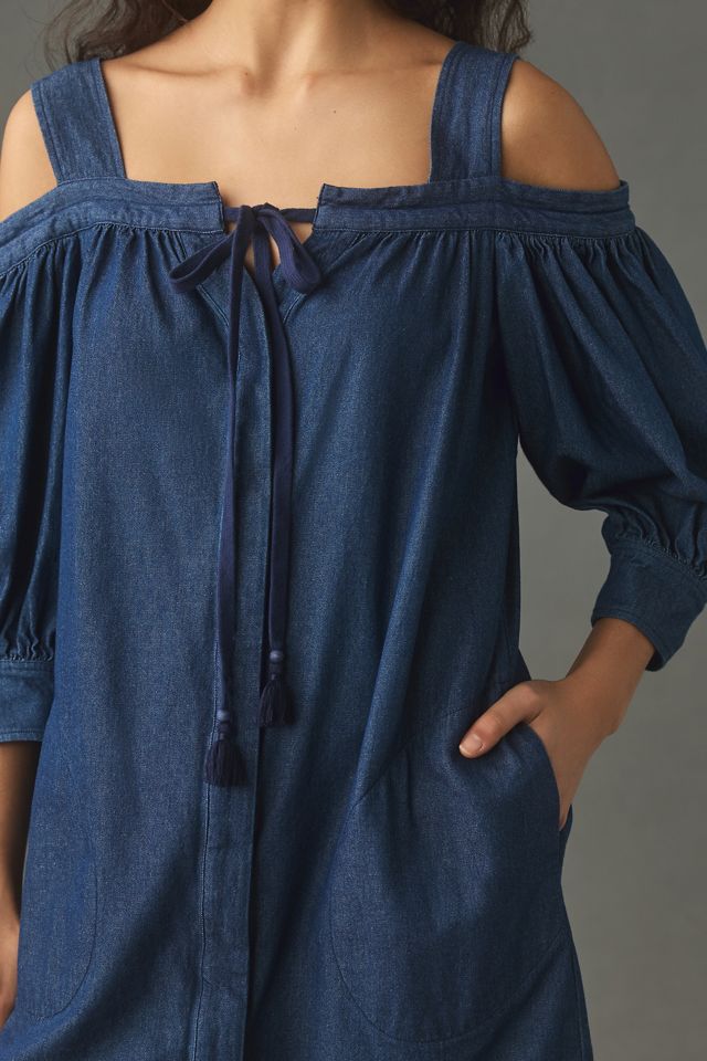 Plenty by Tracy Reese Off-The-Shoulder Denim Mini Dress #2