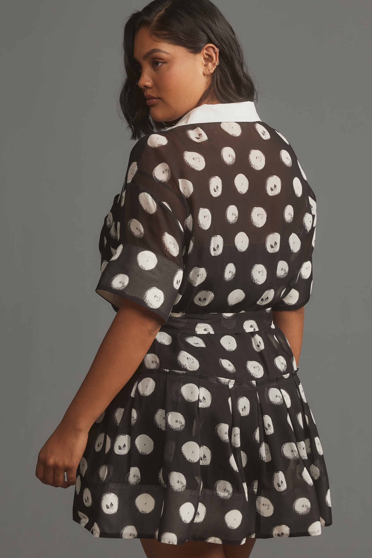 Plenty by Tracy Reese Short-Sleeve Mini Polka Dot Dress