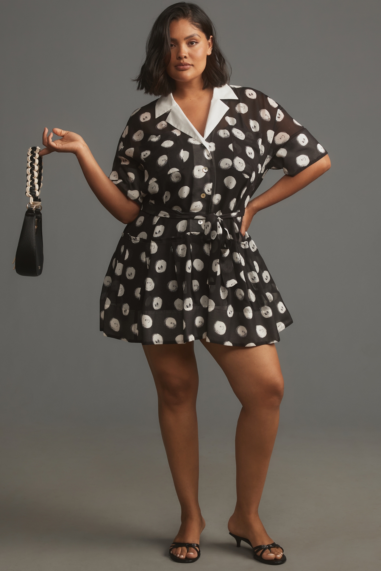 Plenty by Tracy Reese Short-Sleeve Mini Polka Dot Dress