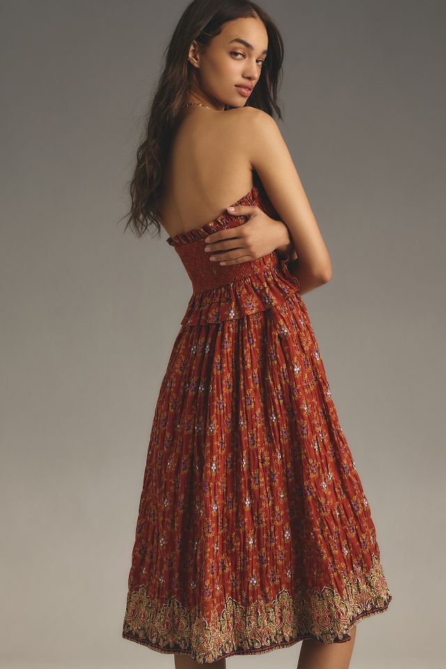 Plenty by Tracy Reese Strapless Smocked Midi Dress #2