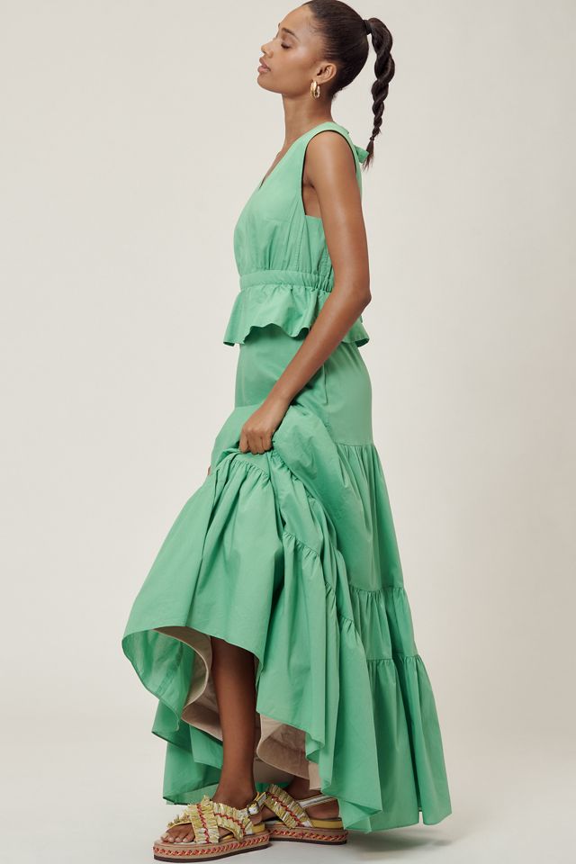 Hope for Flowers by Tracy Reese Peplum Tiered Maxi Dress #3