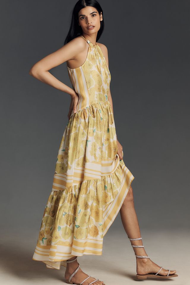 Hope for Flowers by Tracy Reese A-Line Halter Maxi Dress #3