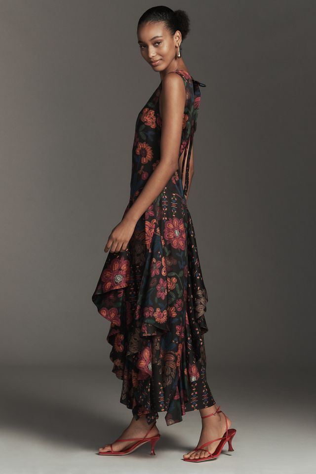 Hope for Flowers by Tracy Reese Ruffle A-Line Maxi Dress #2