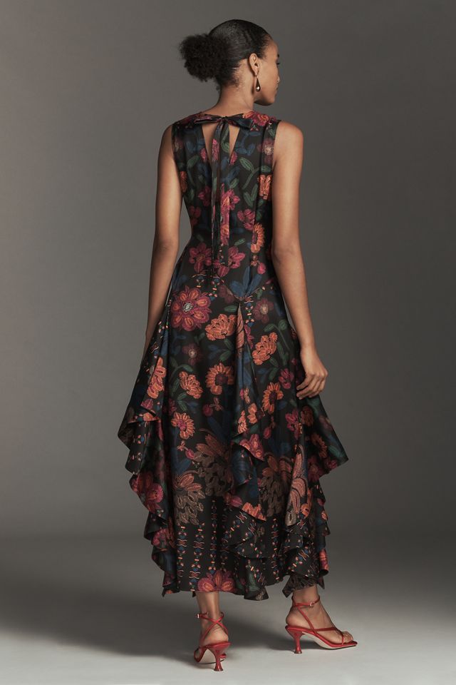 Hope for Flowers by Tracy Reese Ruffle A-Line Maxi Dress #3