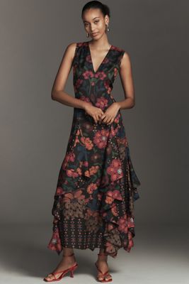 Hope for Flowers by Tracy Reese Ruffle A-Line Maxi Dress