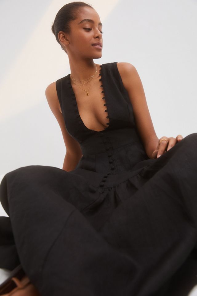 line and dot fringe dress CHRYSTA ASYMMETRICAL FRINGE DRESS