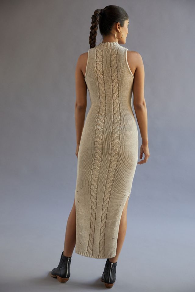 Joslin Cable-Knit Sweater Maxi Dress #2
