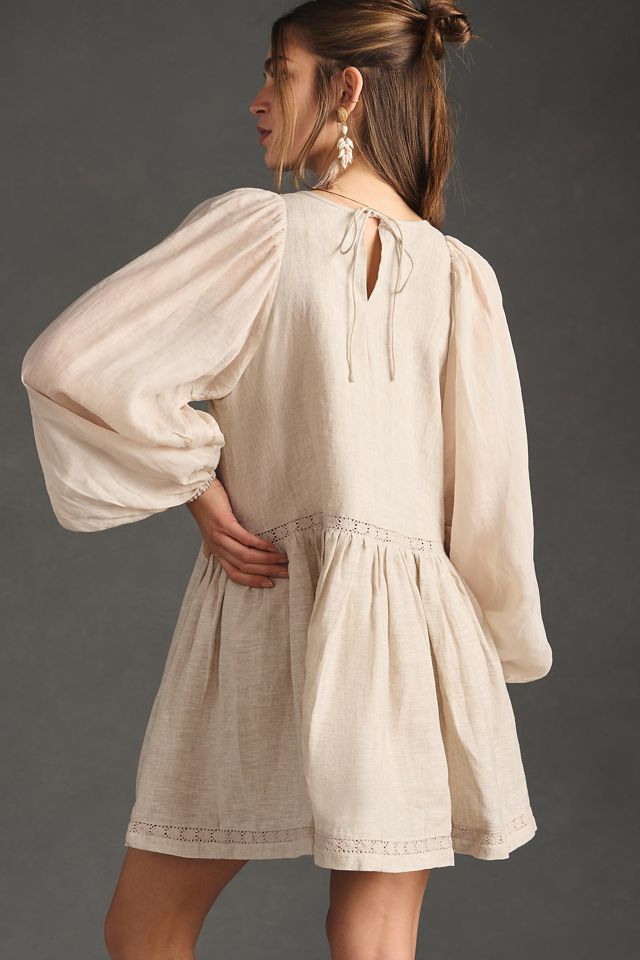 Joslin Lola Linen Ramie Mini Smock Dress #1