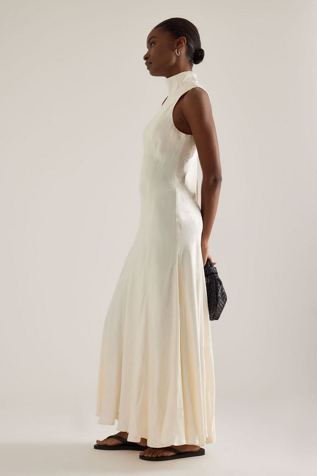 Vestido Maxi de Cuello Alto Joni Jacquard By Anthropologie #4