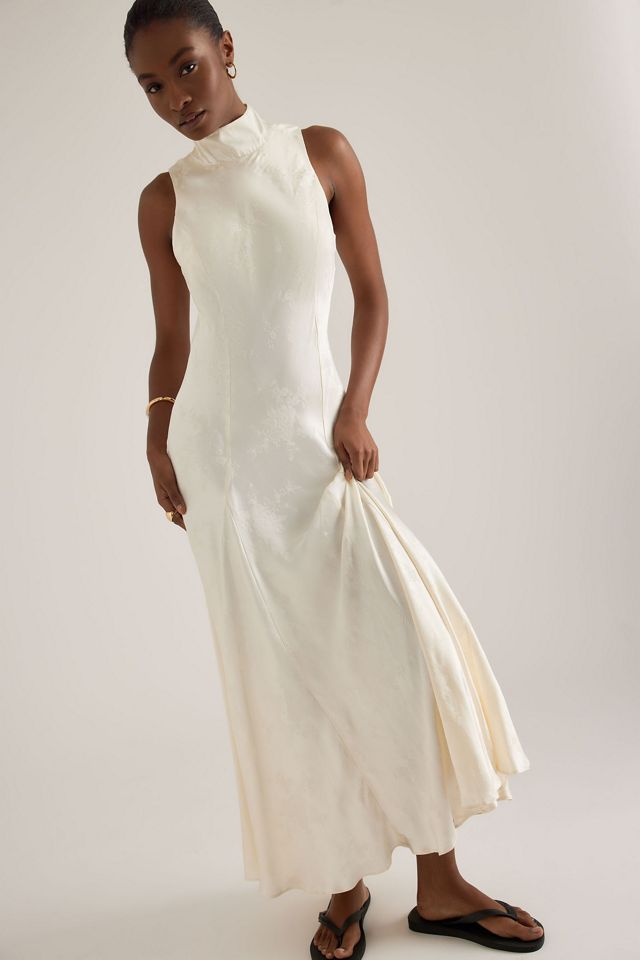 Vestido Maxi de Cuello Alto Joni Jacquard By Anthropologie #1