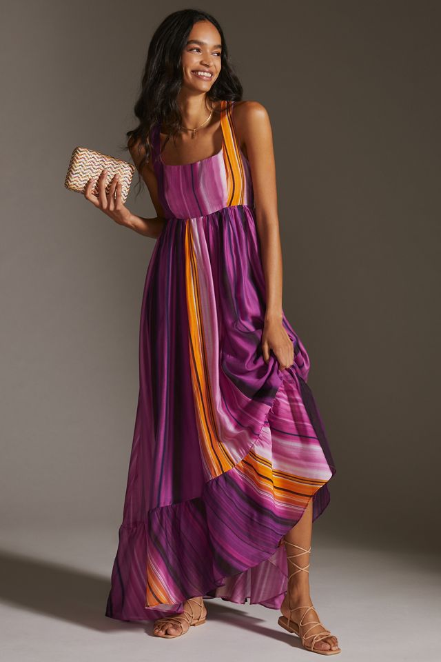 Nikita Mhaisalkar Square-Neck Maxi Dress | Anthropologie