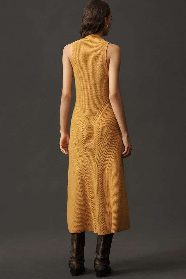 By Anthropologie Mock-Neck Knit Midi Dress #1