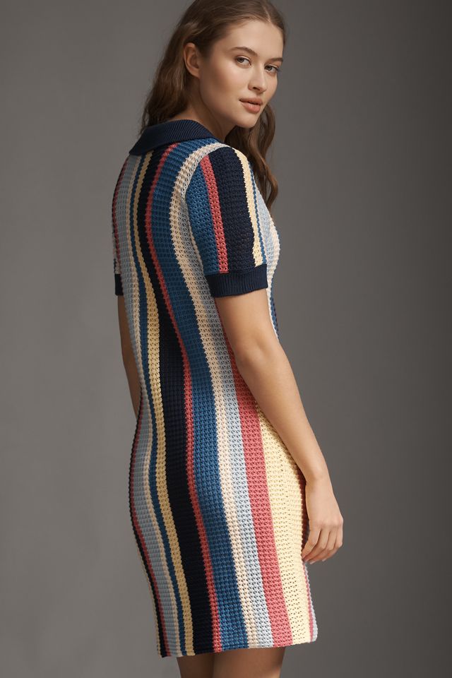 Maeve Collared Knit Mini Dress