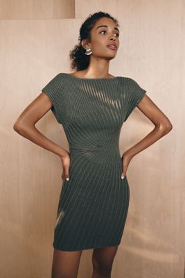 By Anthropologie Ribbed Knit Mini Dress