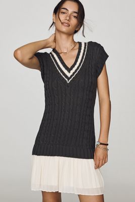 Maeve Twofer Sweater Mini Dress