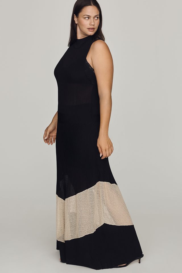 By Anthropologie Sheer Panel Midi Dress #4